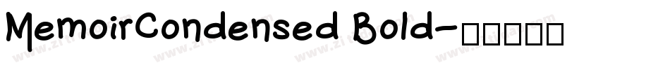 MemoirCondensed Bold字体转换